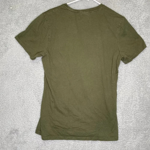 Gymshark army green tshirt casual stretch soft activewear athletic gym workout M - Picture 2 of 7